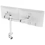 Mars Gaming Soporte de Mesa Dual para 2 Monitores 13-27" MARM2 - Giratorio 180°, Inclinable, Rotación 360°, Carga 8kg por Brazo, Compatible VESA 75x75/100x100 mm